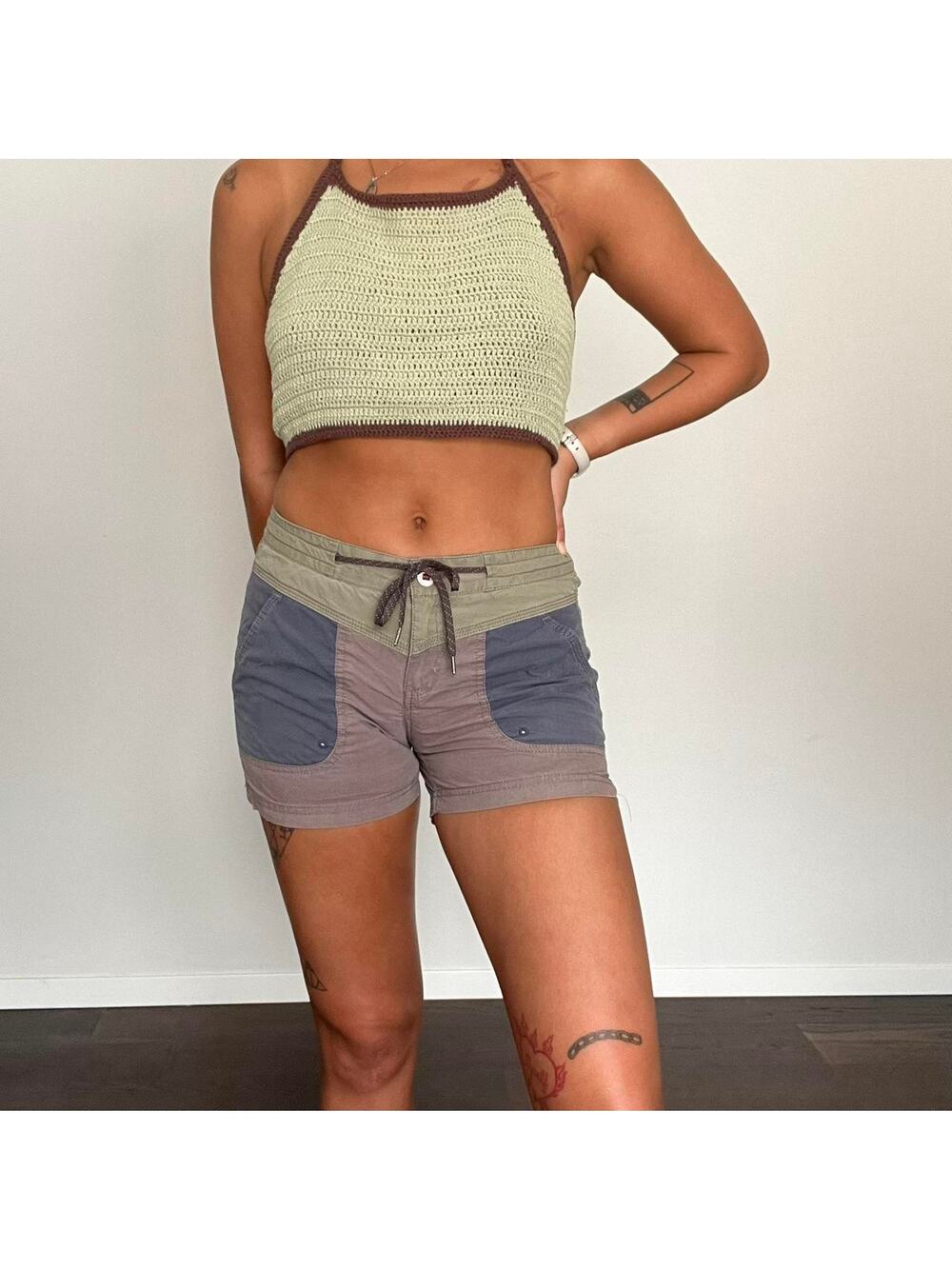 Granola girl patchwork shorts 90s